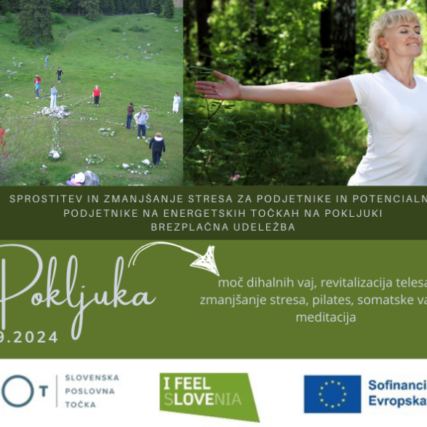 Sprostitev in zmanjšanje stresa za podjetnike in potencialne podjetnike na energetskih točkah na Pokljuki«