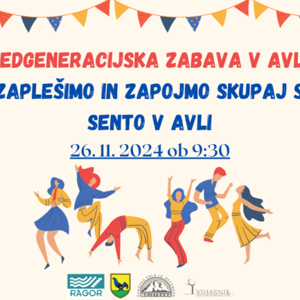 Medgeneracijska zabava v avli Zaplešimo in zapojmo skupaj s Sento v avli ()