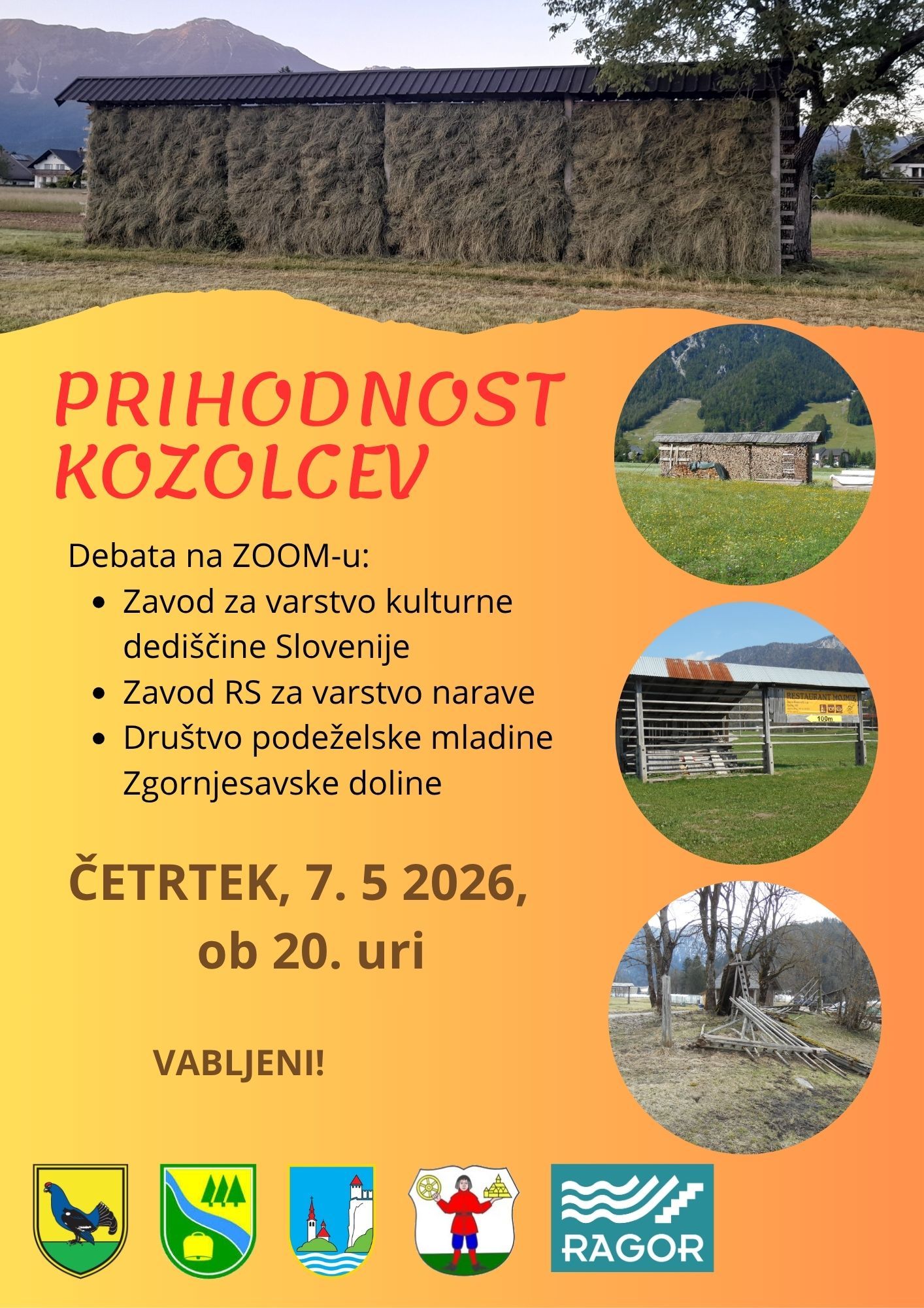 PRIHODNOST KOZOLCEV vabilo na ZOOM predavanje
