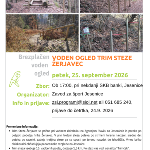 Voden ogled trim steze Žerjavec petek, . september
