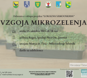 FB objava delavnica Mikrozelenje ..